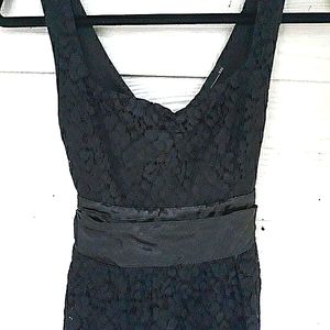 FOREVER 21 Dress Black Size Medium Knee Length Lace Sheer Overlay